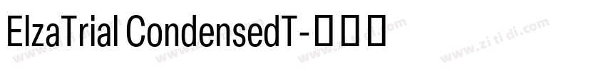ElzaTrial CondensedT字体转换